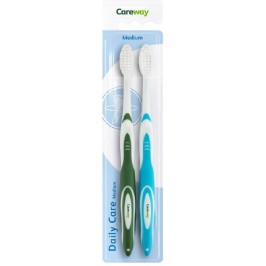 Careway oral tandenborstel medium | duopack