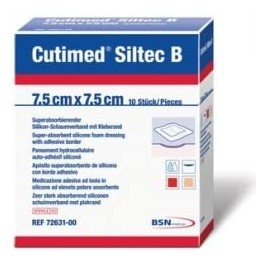 Cutimed Siltec B 7,5x7,5cm  |10pcs