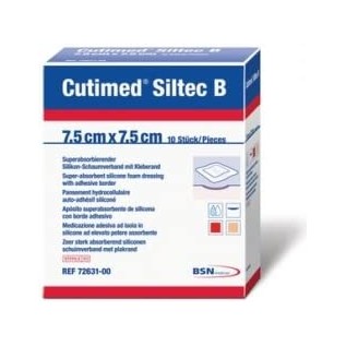 Cutimed Siltec B 7,5x7,5cm  |10pcs