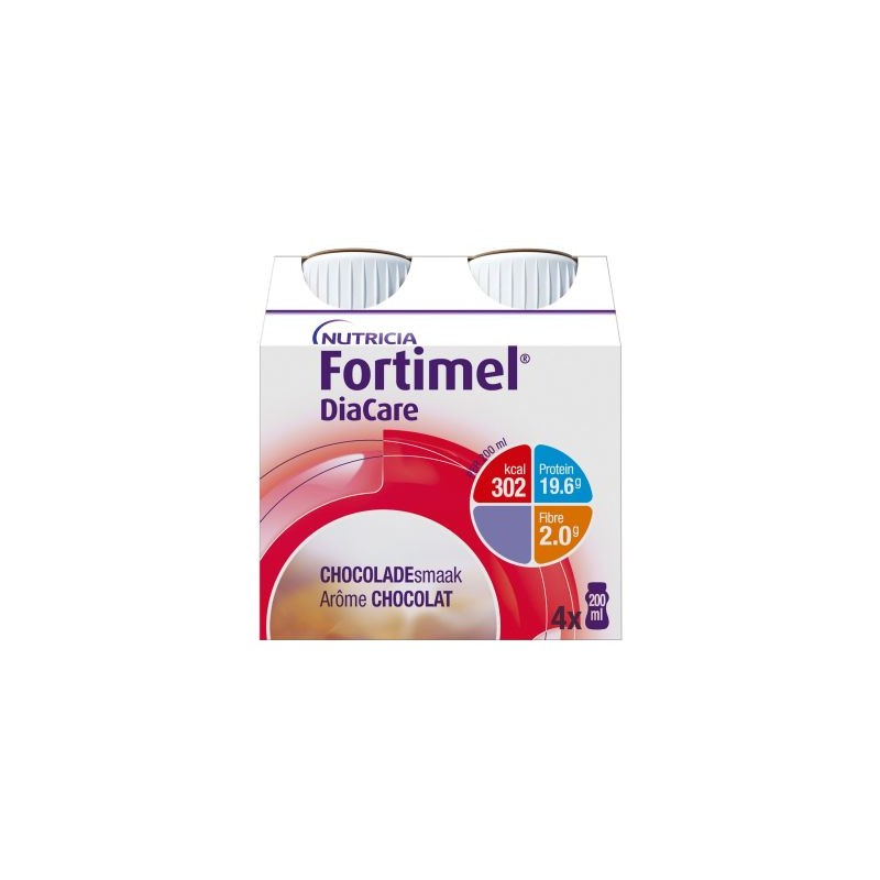 Nutricia Fortimel Diacare Chocolade| 4x200ml