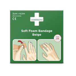 Cederroth Soft Foam Bandage Beige | 3cm x 4,5m
