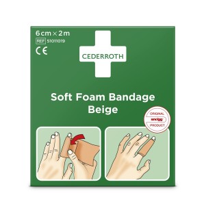 Cederroth Soft Foam Bandage Beige | 6cm x 2m
