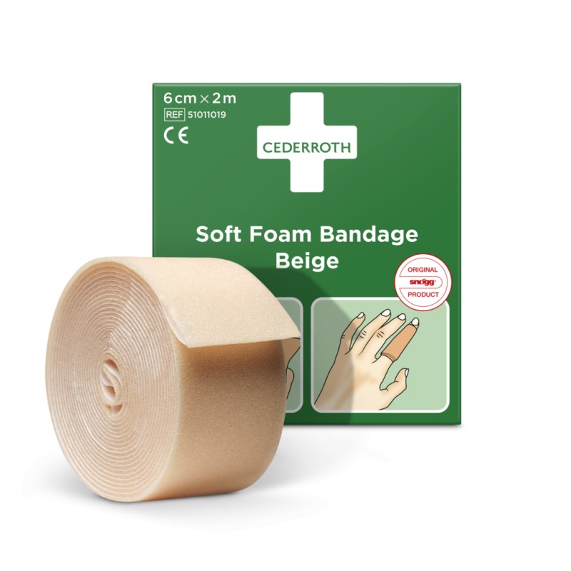 Cederroth Soft Foam Bandage Beige | 6cm x 2m