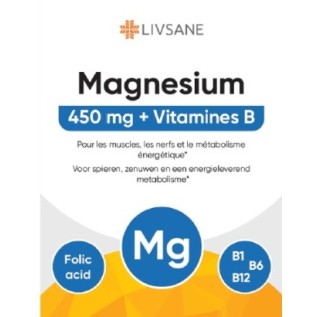 Livsane Magnésium 450mg + Vitamines B | 180comp