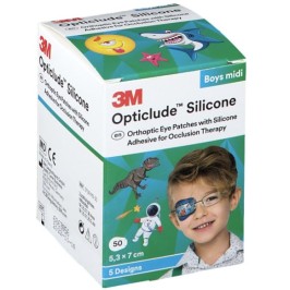 Opticlude Silicone Boys Midi 5,3x7cm | 50st