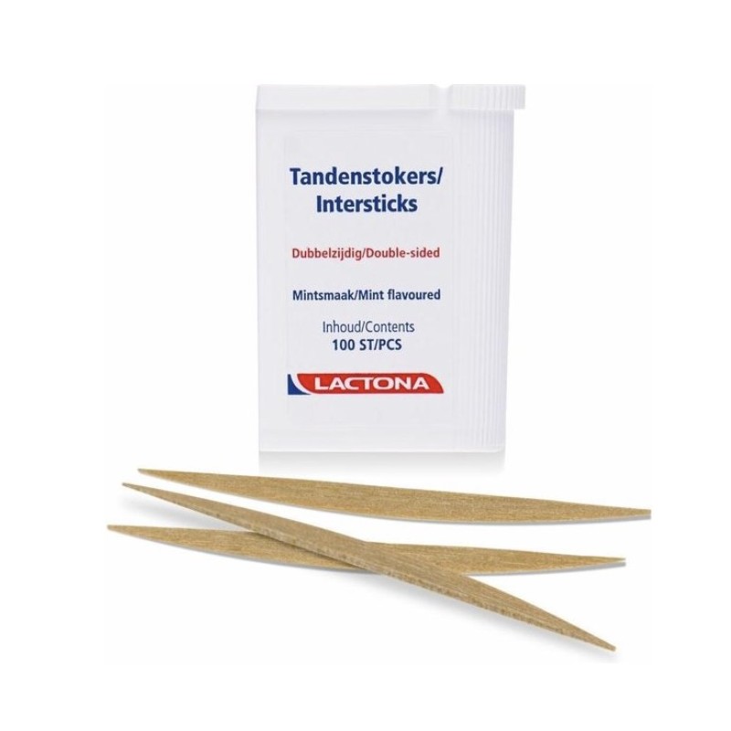 Tandenstoker Intersticks Hout Lactona | 100st