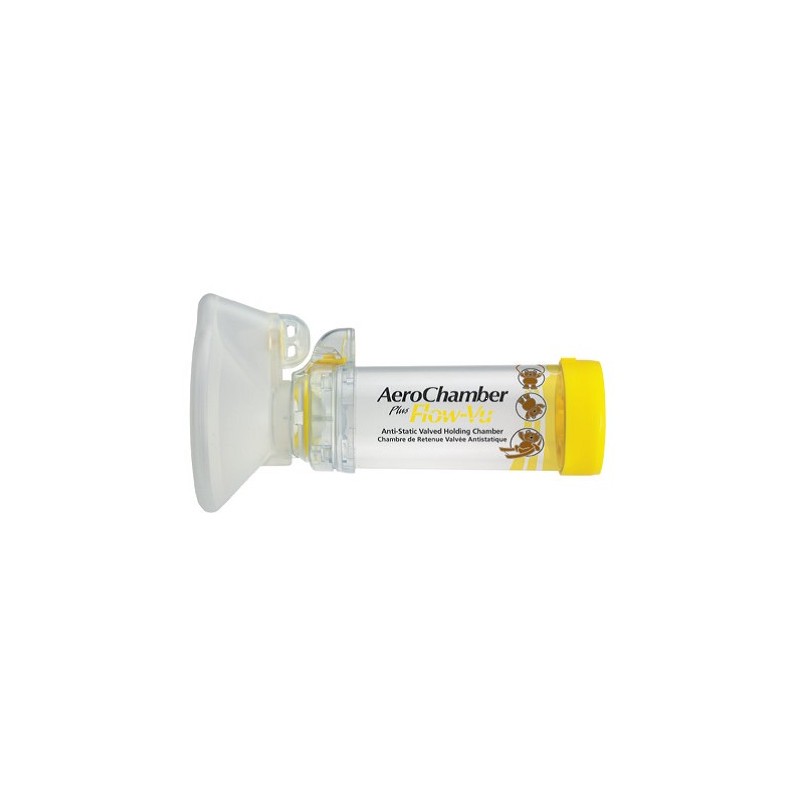 Aerochamber Plus Flow-Vu Masque Enfant | Jaune