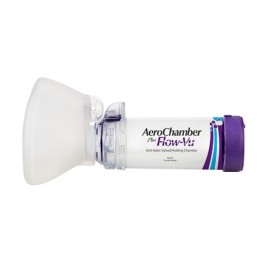 Aerochamber Plus Flow-Vu + Masque Small Adultes | Violet