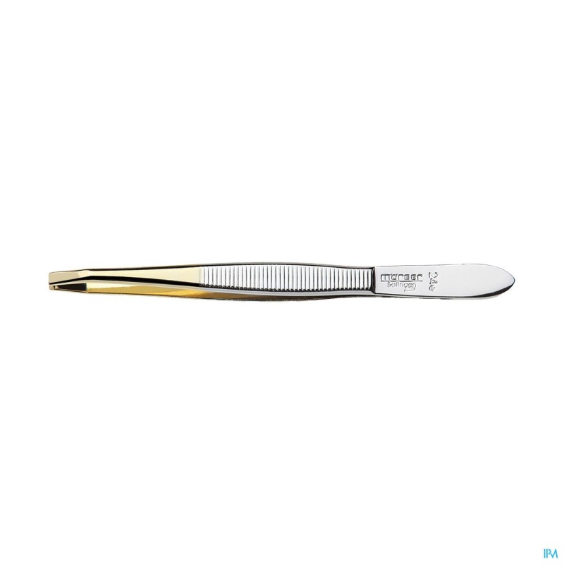 Mörser Pince No. 24E, Pointes courbées, Doré, 9cm | 1pc Mörser Pince No. 24E, Pointes courbées, Doré, 9cm | 1pc
