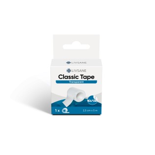 LIVSANE Classic Tape Transparent 2,5cmx5m | 1pc