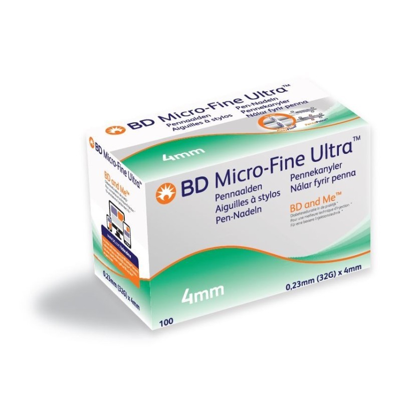 BD Micro-Fine Ultra Pennaald 0,23mm (32G) x 4mm | 100st