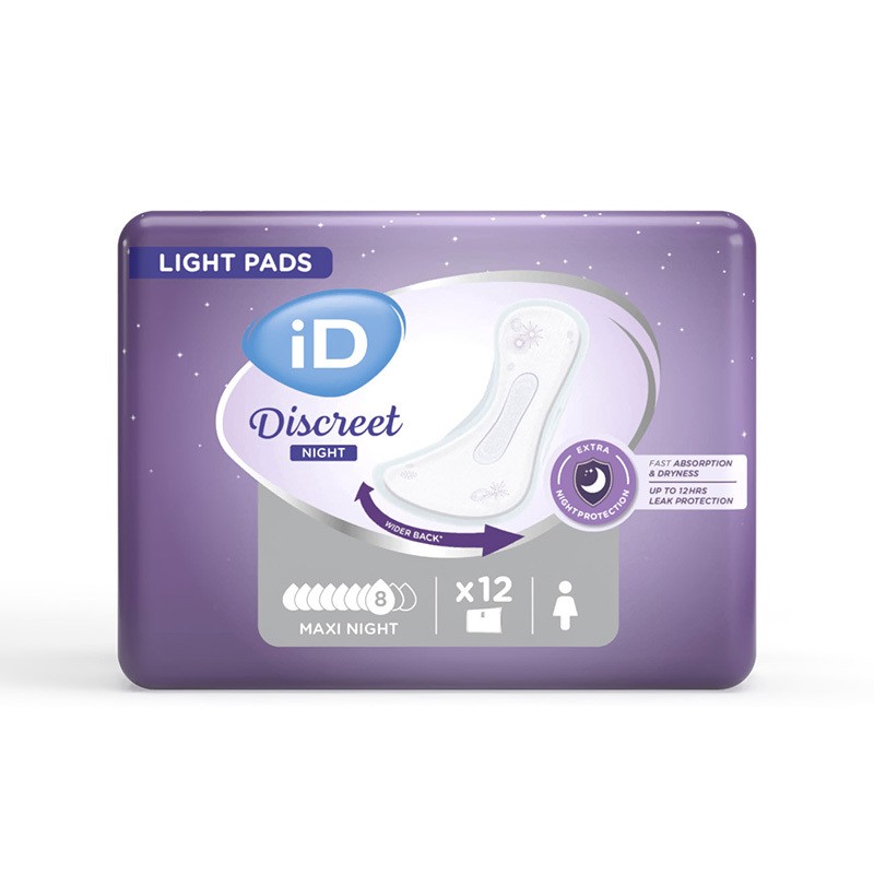 iD Discreet Light Pads | Maxi Night 12pcs iD Discreet Light Pads | Maxi Night 12pcs